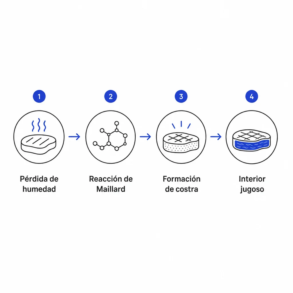 Textura melena de león al cocinar