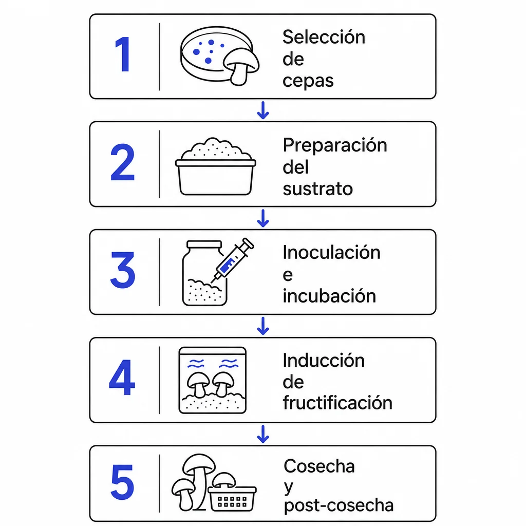 Pasos clave de cultivo