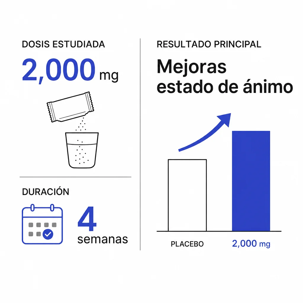 Estudio 2,000 mg melena de león mejora ánimo