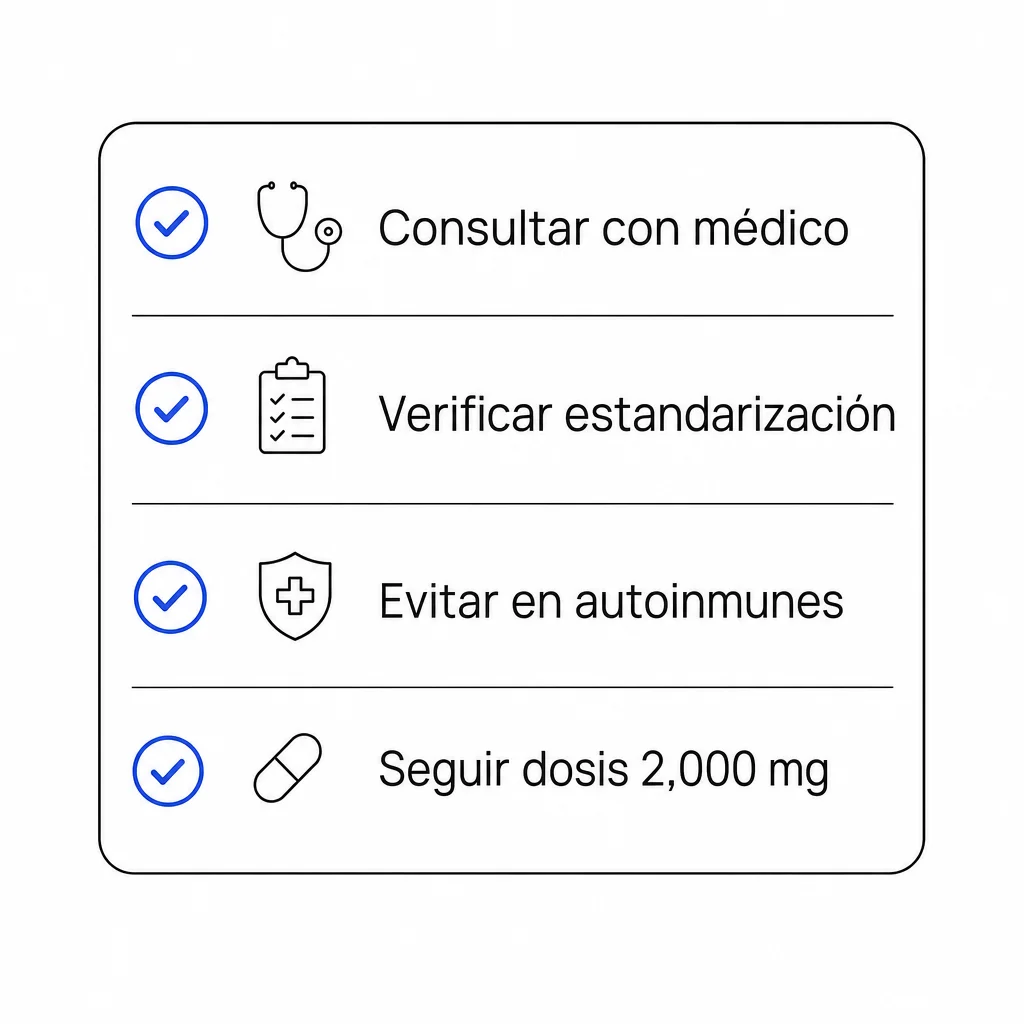 Precauciones y recomendaciones para extracto de melena de león