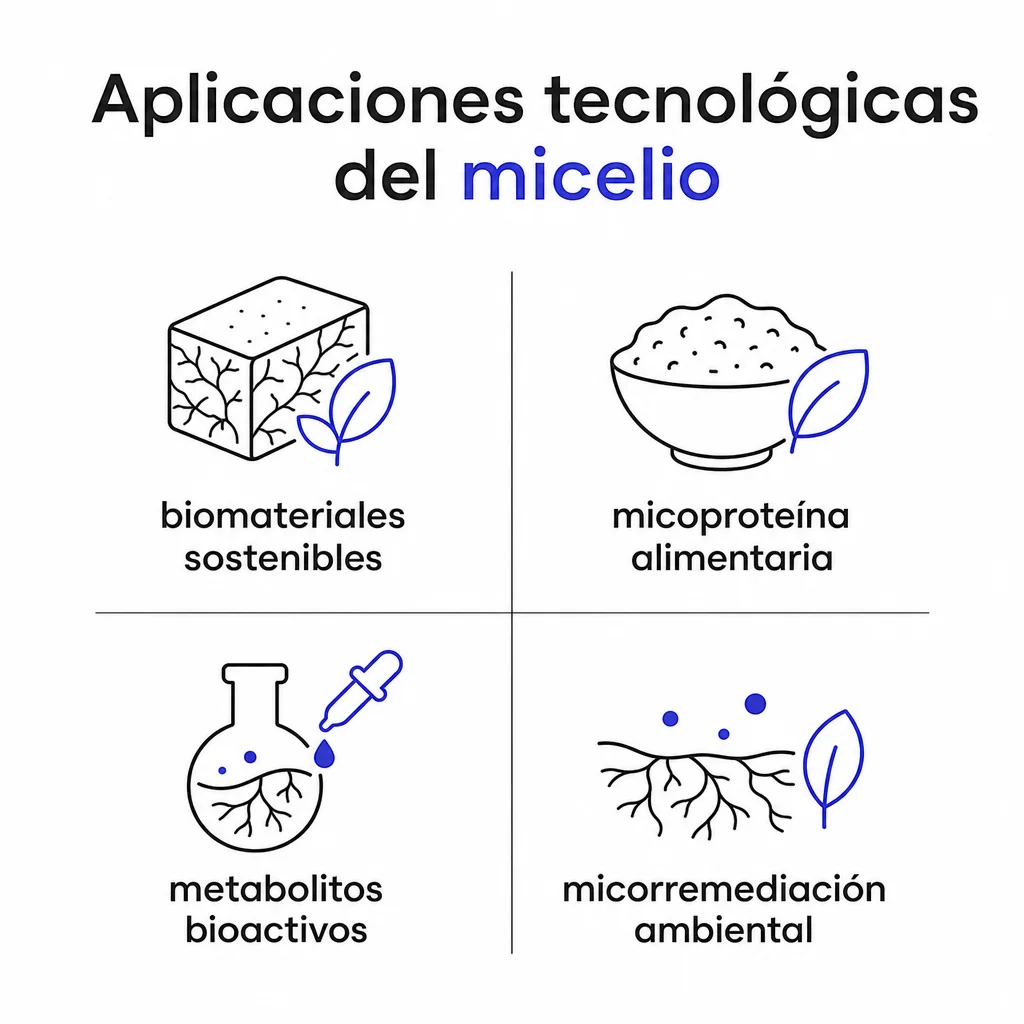 Aplicaciones tecnológicas del micelio para fungívoro moderno
