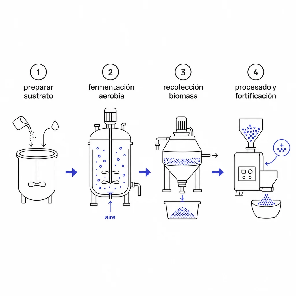 Producción de micoproteína en fermentador fungívoro