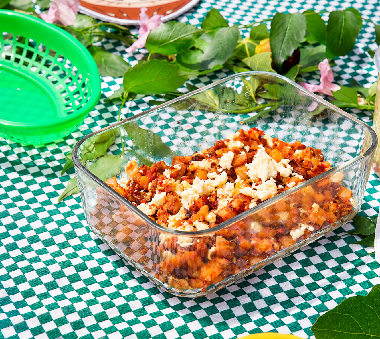 Seta cocinada con papas